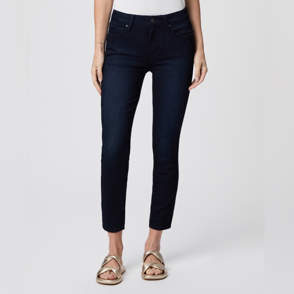 Paige Verdugo Crop dark wash denim jeans 25
